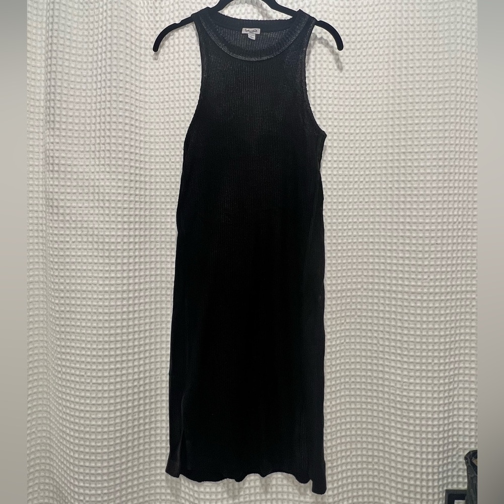 Splendid Astor Metallic Coated Knit Black Dress